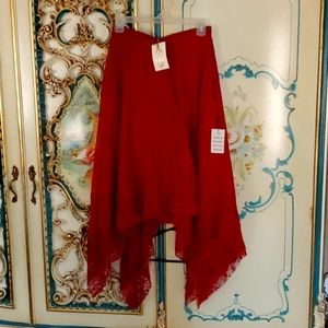 Joyfolie crimson lace skirt NWT